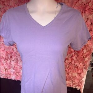 Nautica Light Purple V-Neck Women's Tee